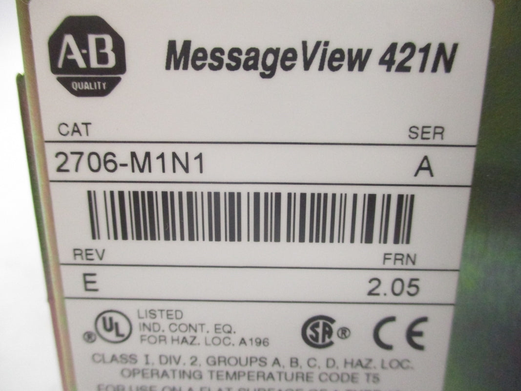 ALLEN BRADLEY 2706-M1N1 SER. A F/W 2.05 24VDC REMAN