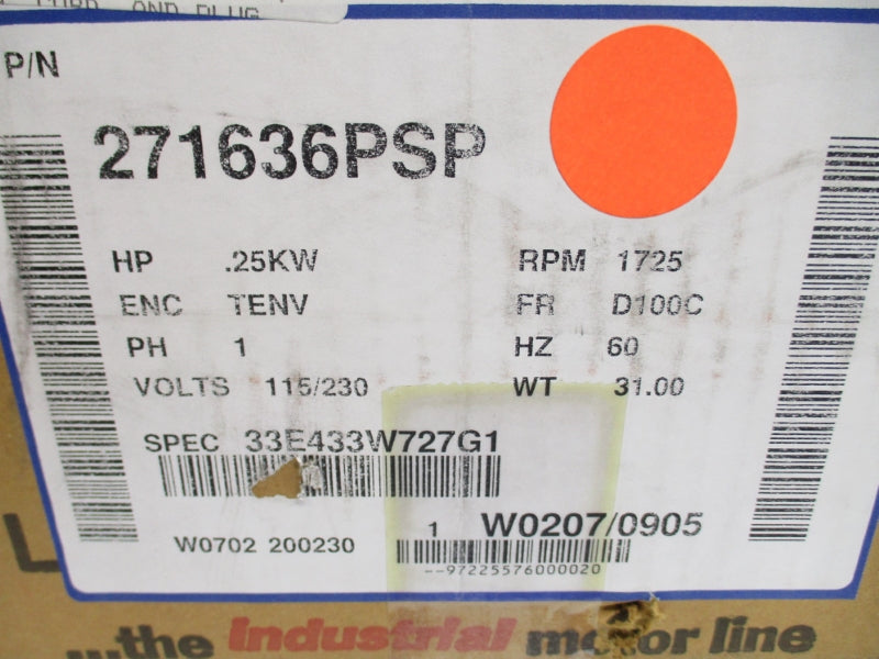 BALDOR 271636PSP SER. F 115/230V 3.3A NSMP