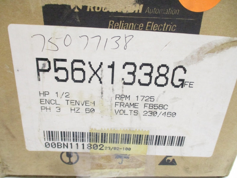 RELIANCE ELECTRIC P56X1338G 230/460V  1.5/.75A  NSMP