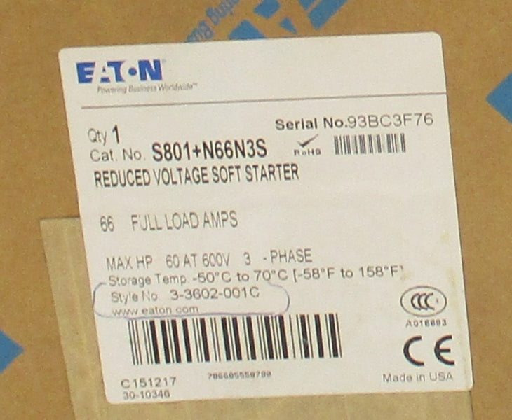 EATON S801+N66N3S 600V 66A NSMP