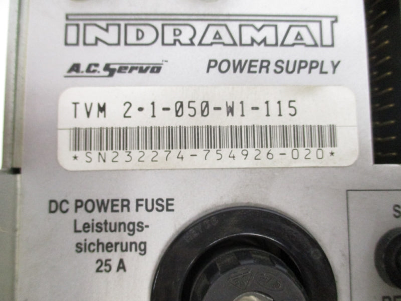INDRAMAT TVM 2.1-050-W1-115 25A UNMP