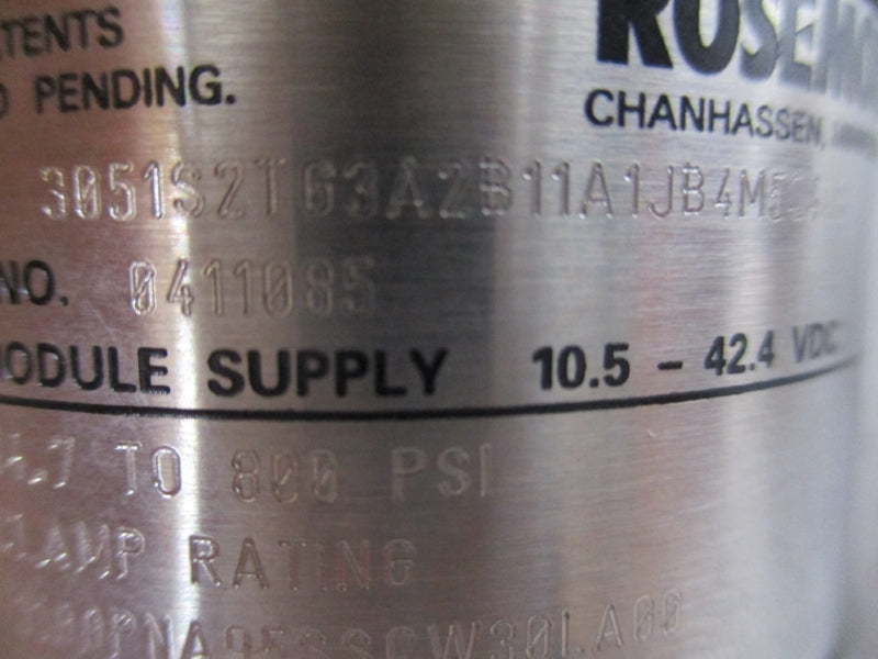 ROSEMOUNT 3051S2TG3A2B11A1JB4M5Q4Q8 10.5-42.4VDC 800PSI NSMP
