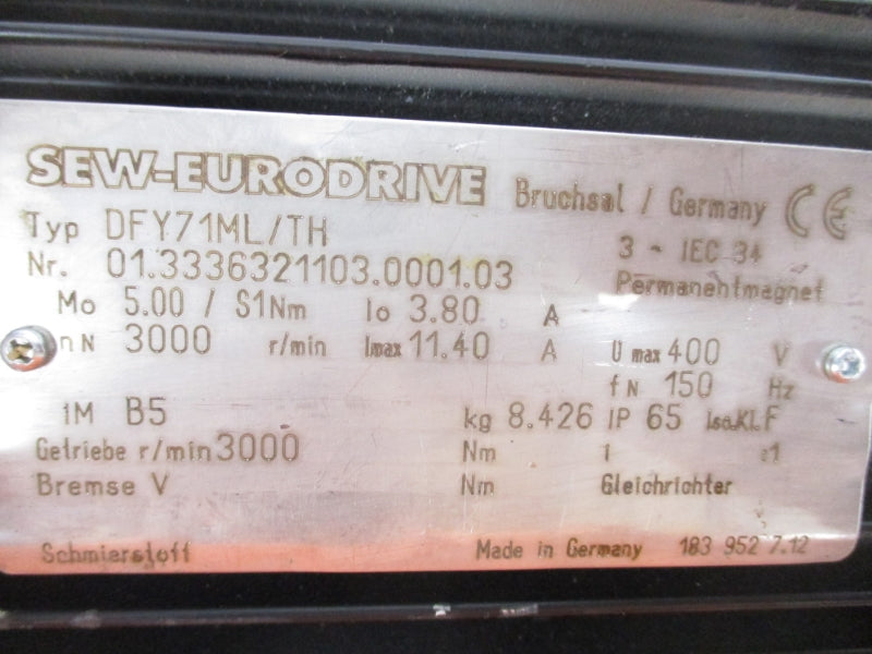 SEW-EURODRIVE DFY71ML/TH UNMP