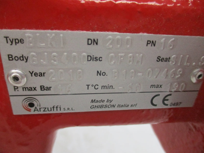 ARZUFFI BLKI B18-07469 DN200 -60-190'C NSNP