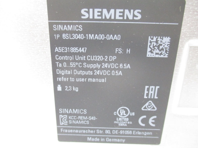 SIEMENS 6SL3040-1MA00-0AA0 24VDC 6.5A NSMP