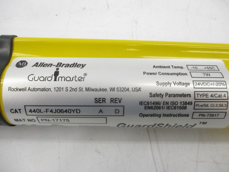 ALLEN BRADLEY 440L-F4J0640YD SER. A REV. D 24VDC NSMP