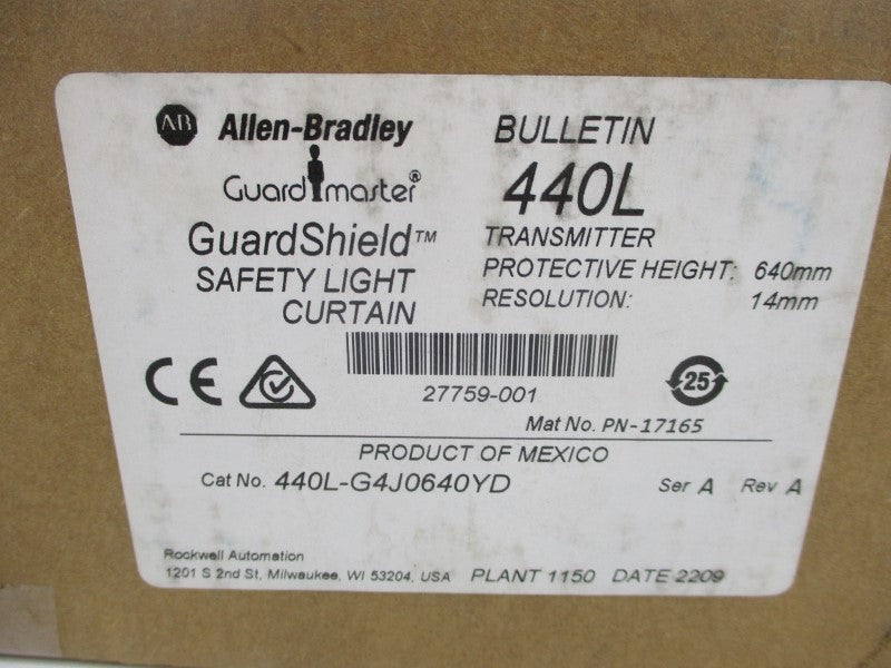 ALLEN BRADLEY 440L-G4J0640YD SER. A REV. A 24VDC NSMP