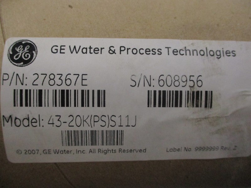 GENERAL ELECTRIC 43-20K(PS)S11J 278367E NSMP