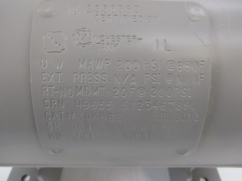 MANCHESTER TANK 304982 200PSI NSNP