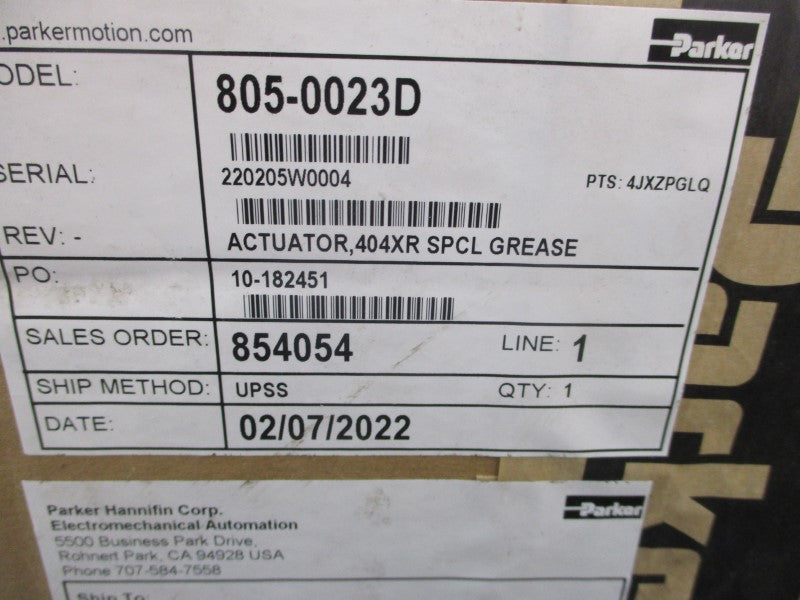 PARKER 805-0023D NSFS
