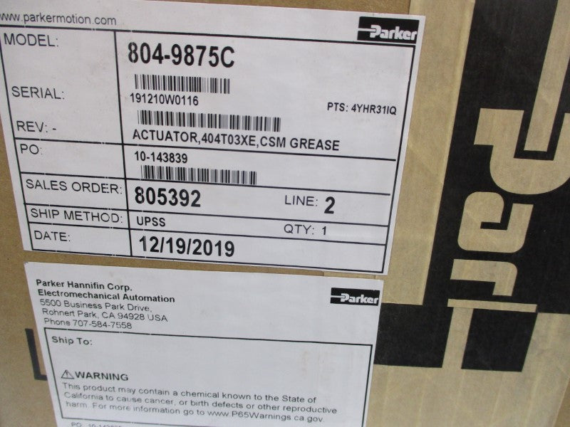 PARKER 804-9875C NSFS