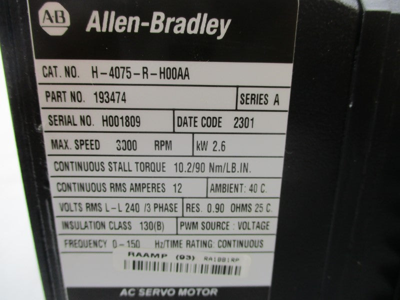 ALLEN BRADLEY H-4075-R-H0044 SER. A UNMP