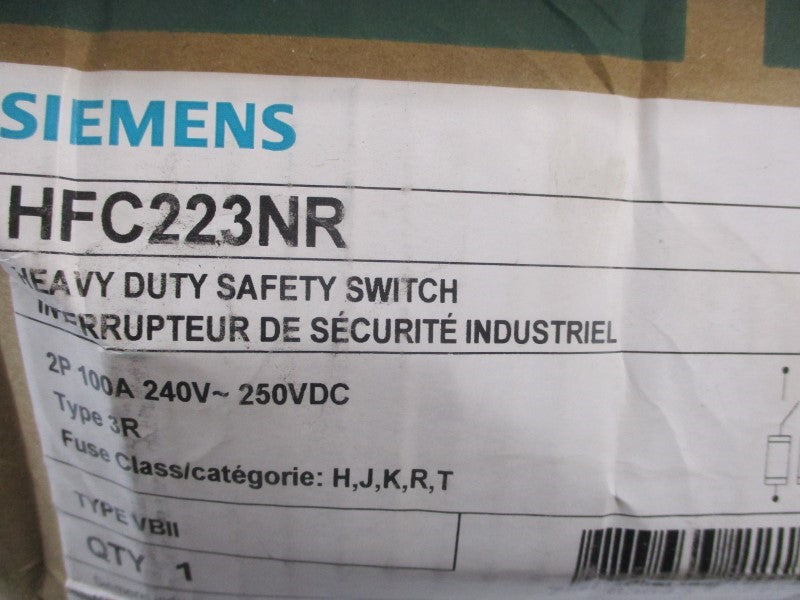 SIEMENS HFC223NR 250V 100A NSMP