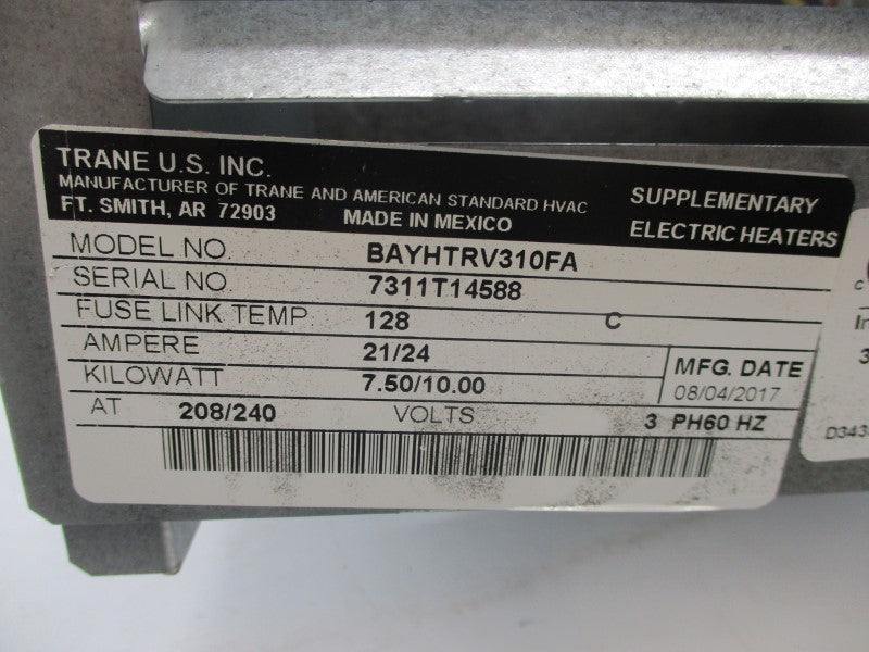 TRANE BAYHTRV310FA 208/240V 21/24A NSNP
