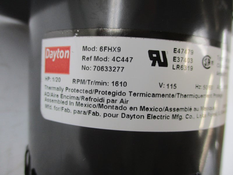 DAYTON 6FHX9 4C447 115V NSMP