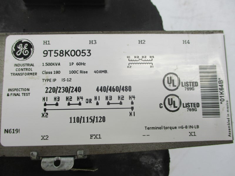GENERAL ELECTRIC 9T58K0053 240/480 NSNP