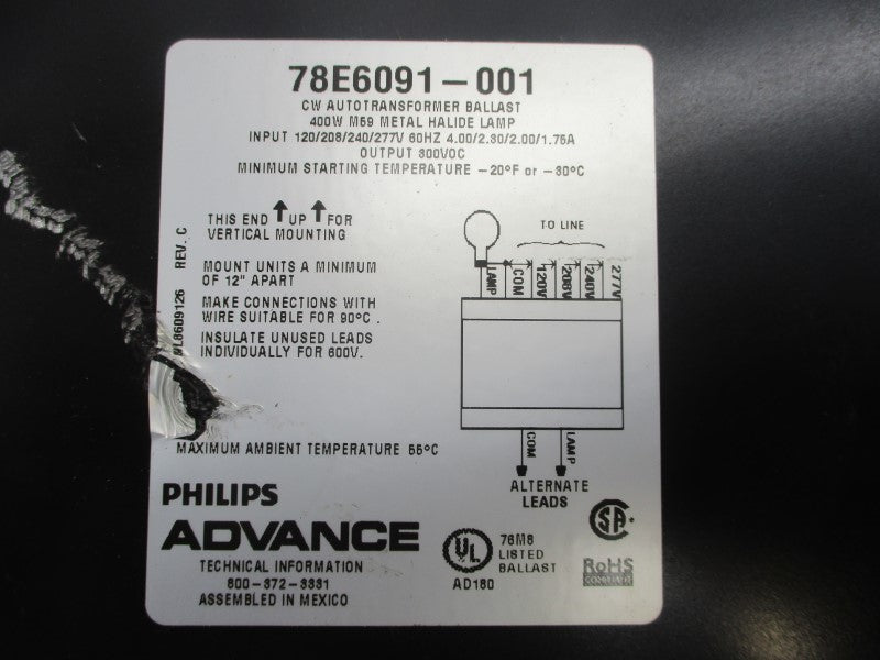 PHILLIPS ADVANCE 78E6091-001 120/277V NSNP