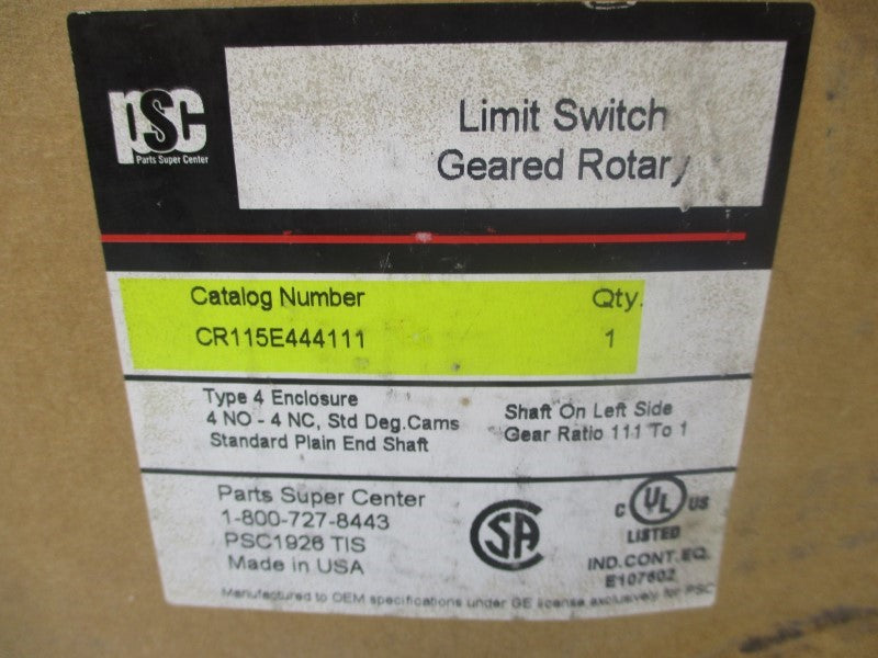 GENERAL ELECTRIC CR115E444111 600VAC .25-.1A NSMP