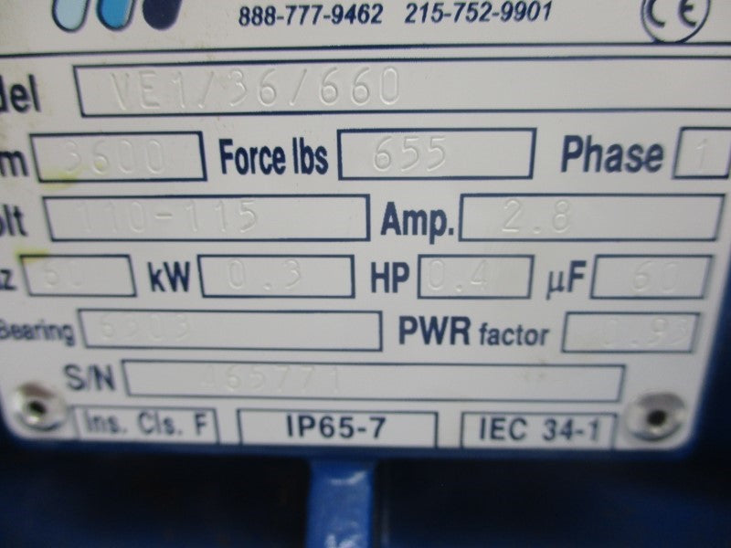 POWTEK VE1/36/660 110-115V 2.8A UNMP