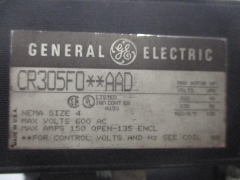 GENERAL ELECTRIC CR305F002AAD 115/120V 150A NSNP