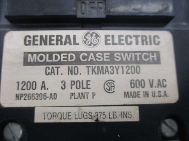 GENERAL ELECTRIC TKMA3Y1200 600VAC 1200A (BLACK) NSNP