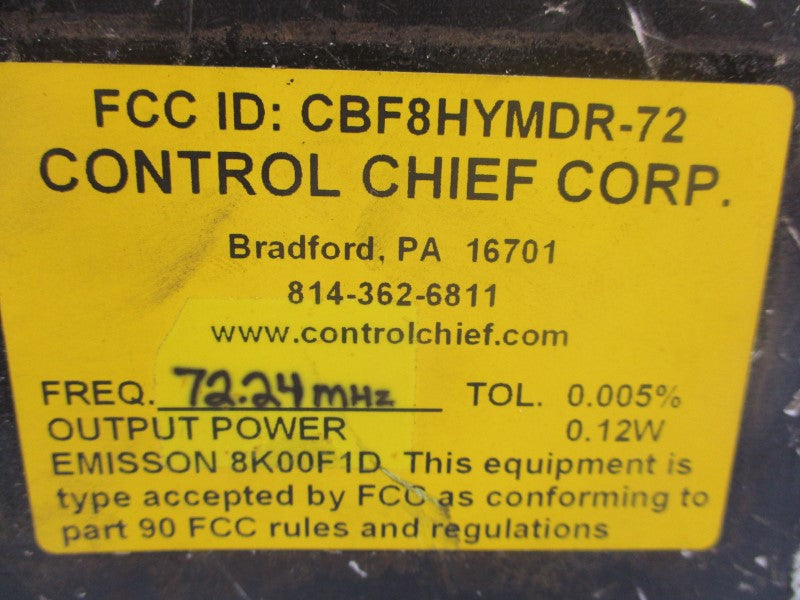 CONTROL CHIEF CBF8HYMDR-72 UNMP