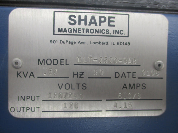 SHAPE ILT-0500-BAB 120/240V 6.0/3A NSNP