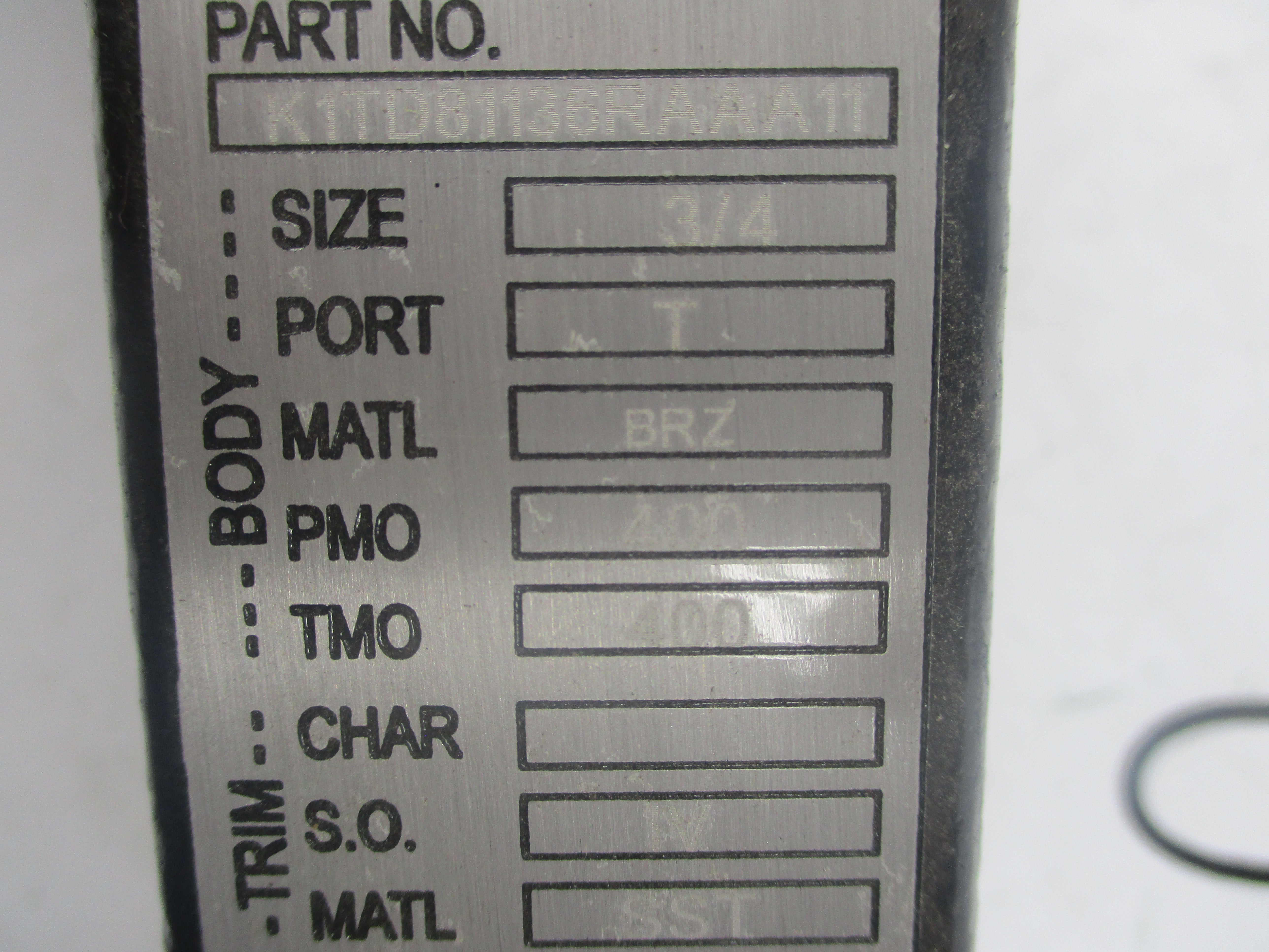 SPENCE K1TD81136RAAA11 3/4 NSNP