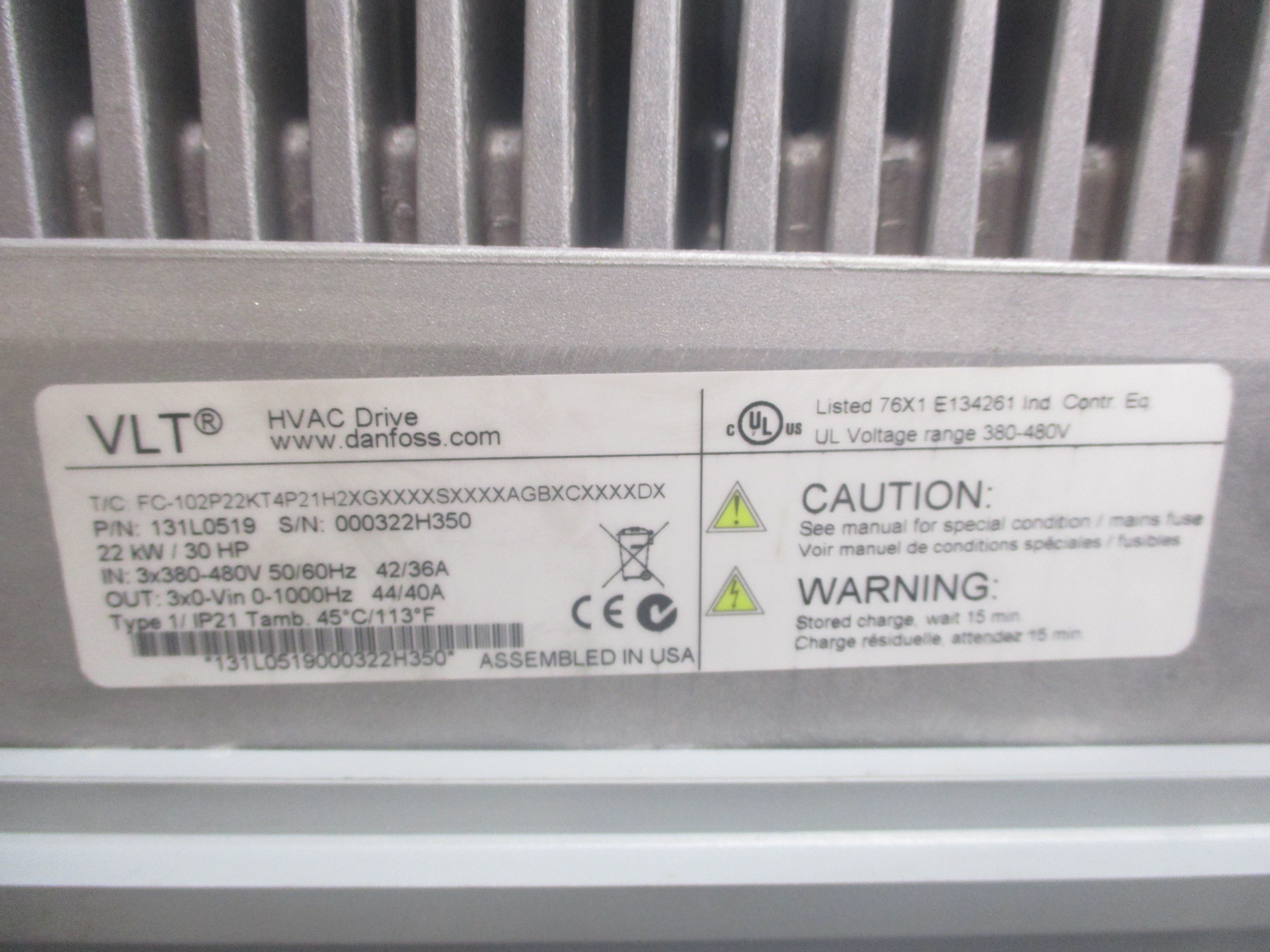 DANFOSS 131L0519 380-480V 42/36A NSNP