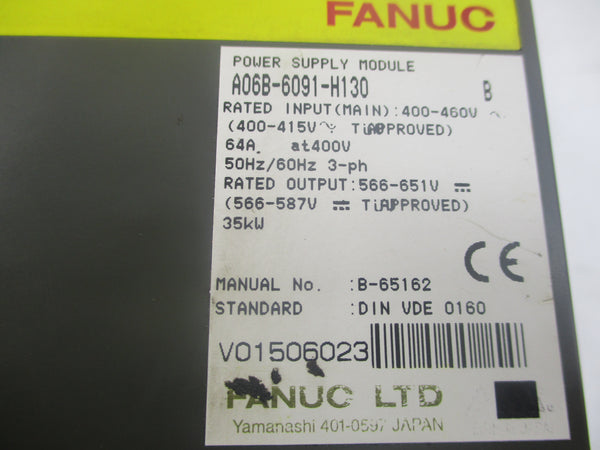 FANUC A06B-6091-H130 400-460V 64A UNMP