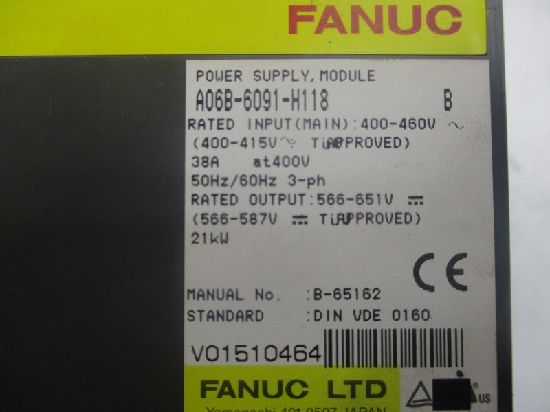 FANUC A06B-6091-H118 400-460V 38A (AS PICTURED) UNMP