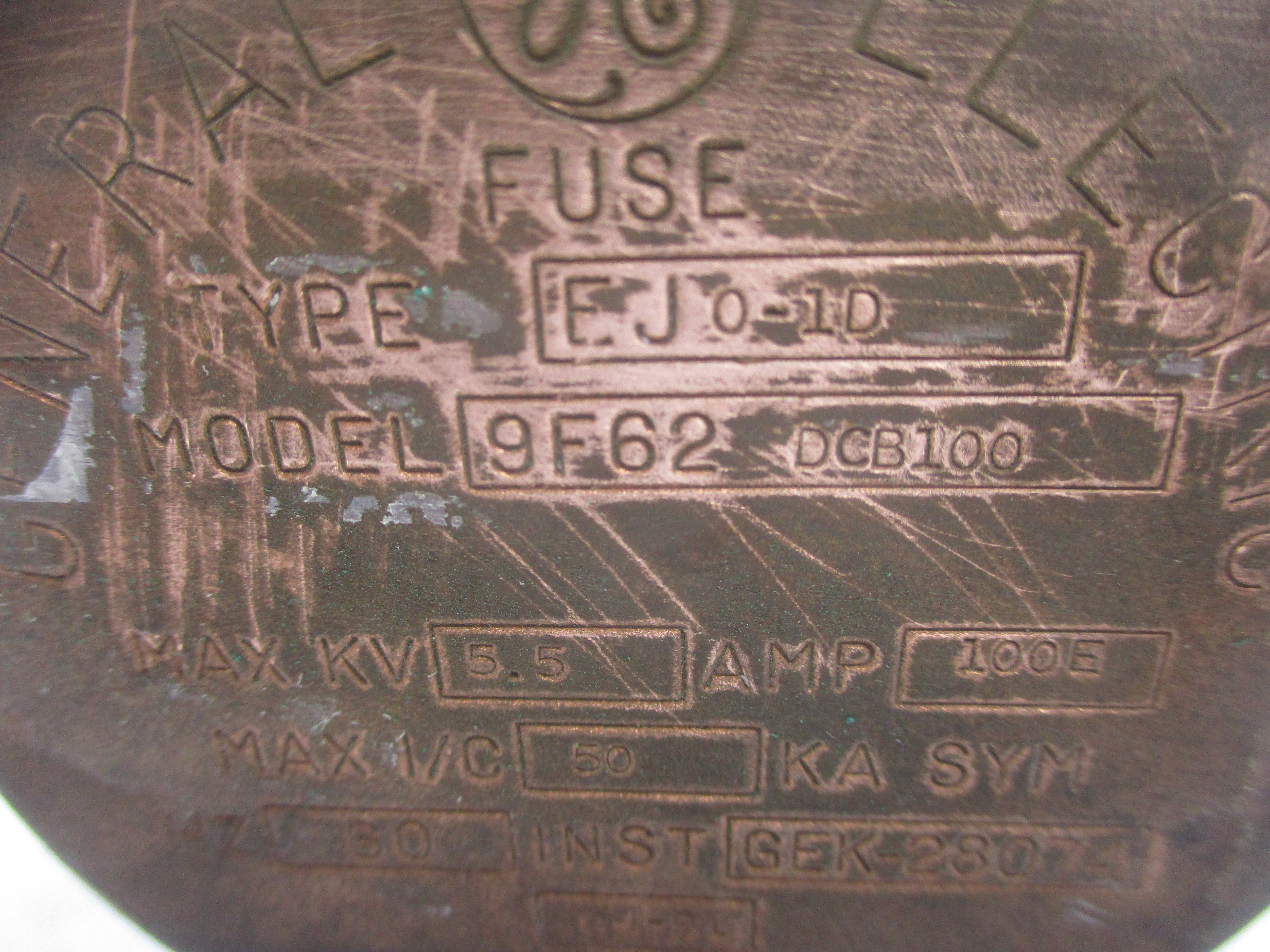 GENERAL ELECTRIC 9F62DCB100 5.5KV 100A NSNP