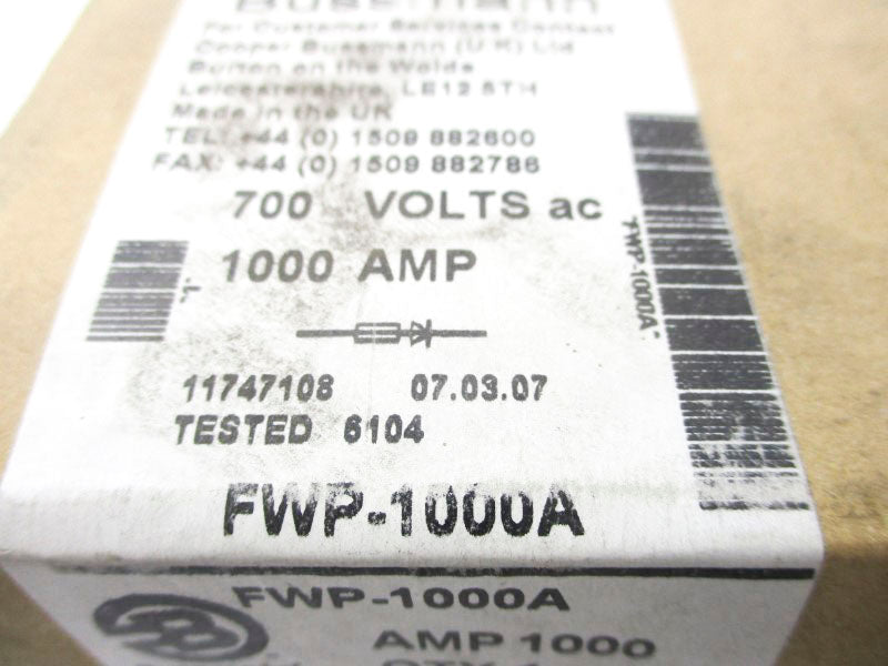 BUSSMANN FWP-1000A 700VAC 1000A NSMP