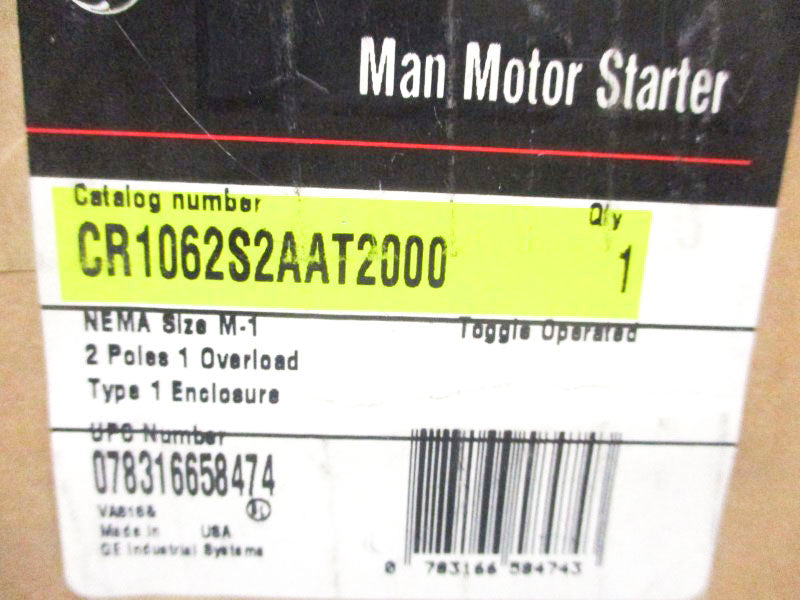 GENERAL ELECTRIC CR1062S2AAT2000 SER. A 600VAC NSMP