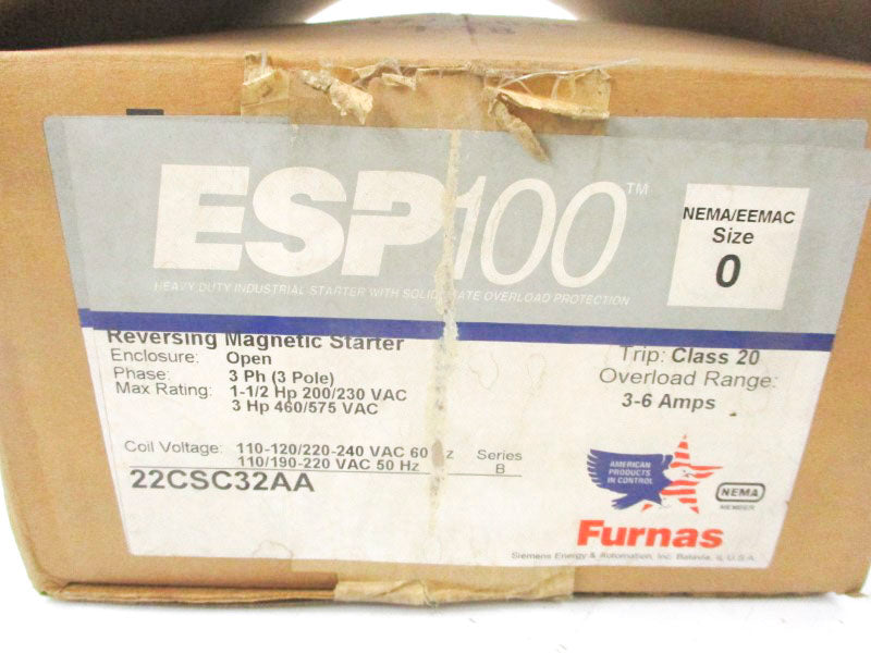 FURNAS 22CSC32AA SER. B 110-120/220-240VAC 3-6A NSMP