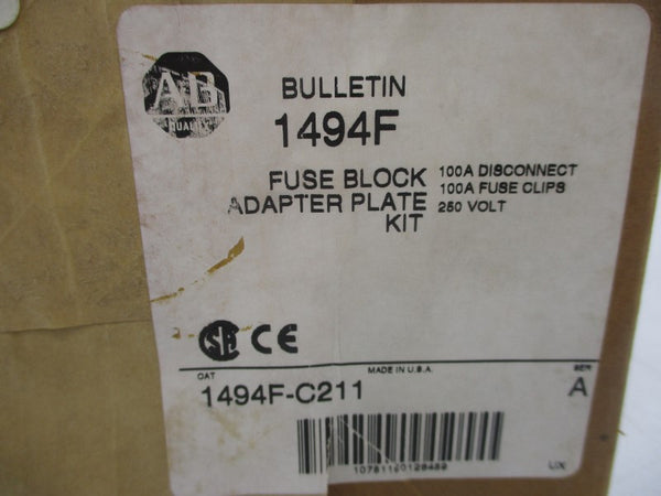 ALLEN BRADLEY 1494F-C211 SER. A 250V 100A NSFS