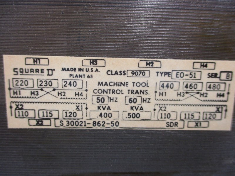 SQUARE D 9070EO-51 SER. B 240-480V NSMP