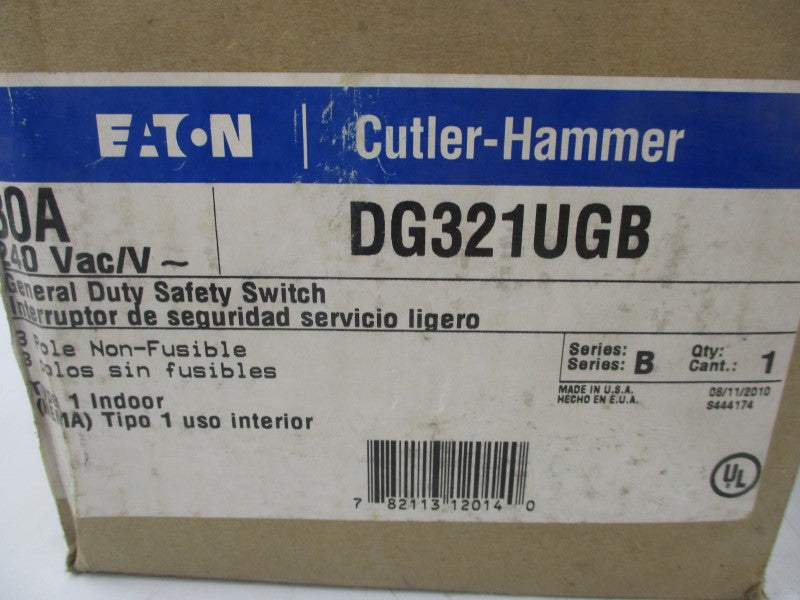 CUTLER HAMMER DG321UGB SER. B 240VAC 30A NSMP