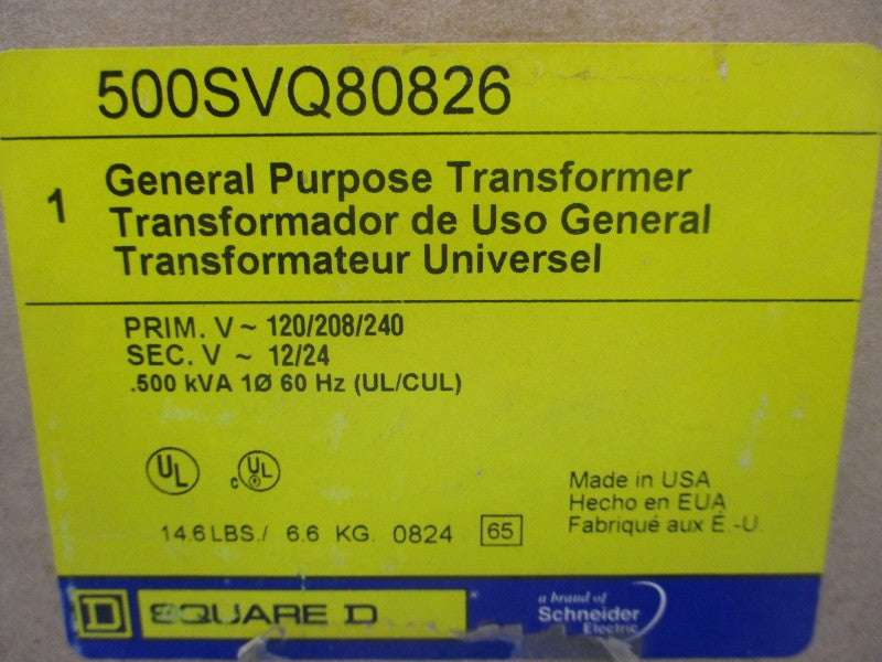 SQUARE D 500SVQ80826 240V NSMP