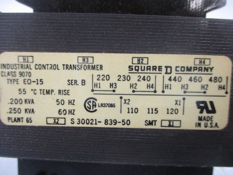 SQUARE D 9070EO-15 SER. B 480V NSMP