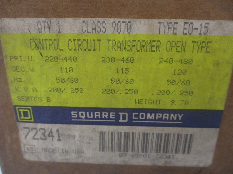 SQUARE D 9070EO-15 SER. B 480V NSMP