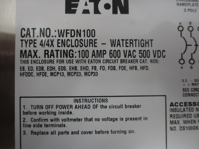 EATON WFDN100 600VAC 100A NSMP