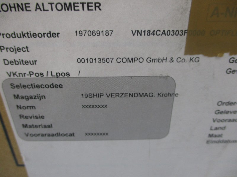 KROHNE OPTIFLUX5000MOD 2" NSNP