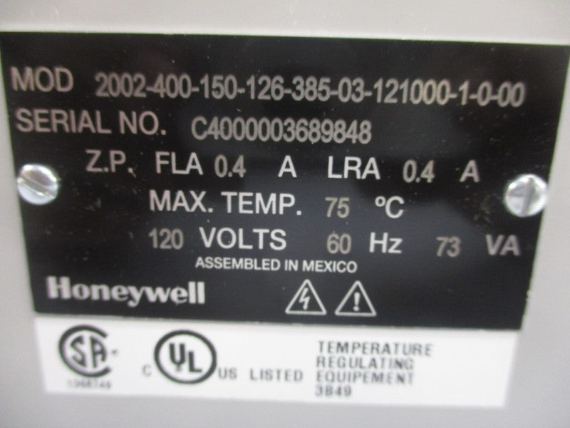 HONEYWELL 2002-400-150-126-385-03-121000-1-0-00 120V NSMP