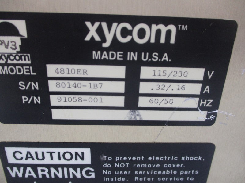 XYCOM 4810ER 91058-001 115/230V .32/.16A UNMP