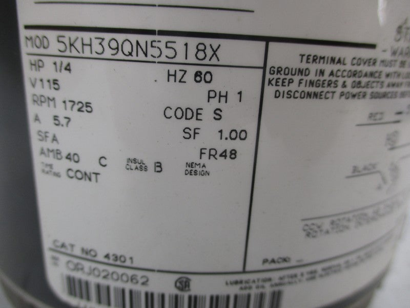 GENERAL ELECTRIC 5KH39QN5518X 4301 115V 5.70A NSMP