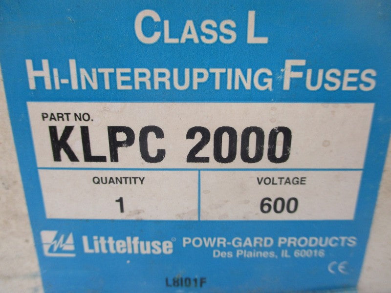LITTELFUSE KLPC2000 600VAC 2000A (WH/GR) NSMP
