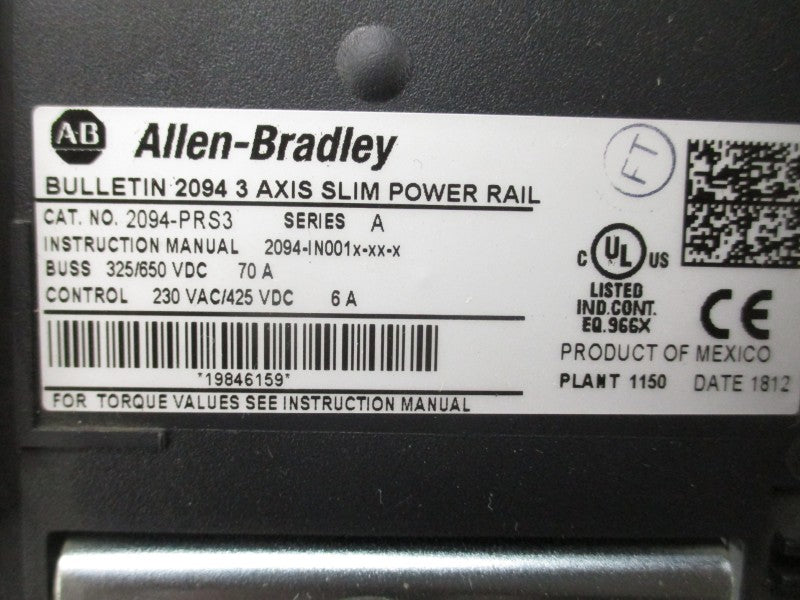 ALLEN BRADLEY 2094-PRS3 SER. A 230VAC 6A UNMP