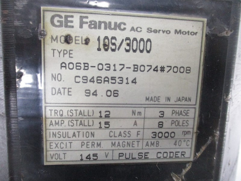 FANUC A06B-0317-B074#7008 145V 15A (AS PICTURED) UNMP