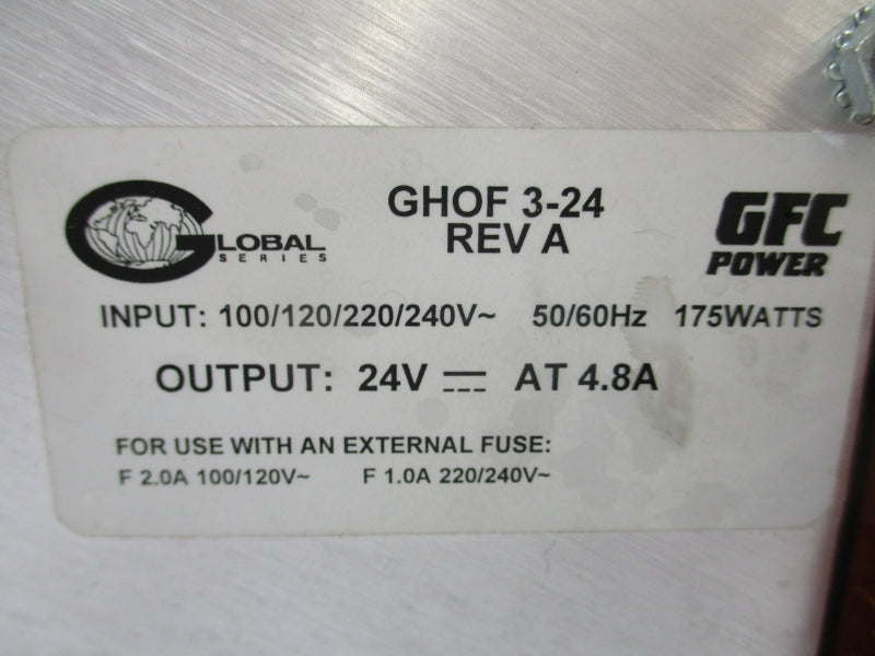 GLOBAL GHOF3-24 240V 4.8A REV. A NSMP